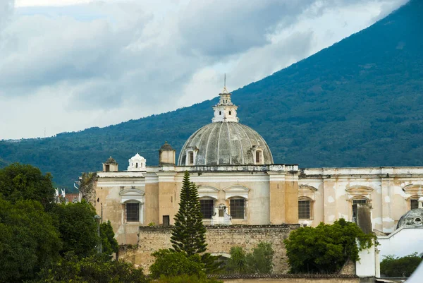 Kerk Koepel Van San Francisco Grande Antigua Guatemala Opgericht Als — Stockfoto