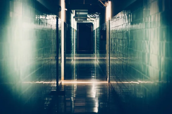 Een Silhouet Van Een Ziekenhuis Corridor — Stockfoto