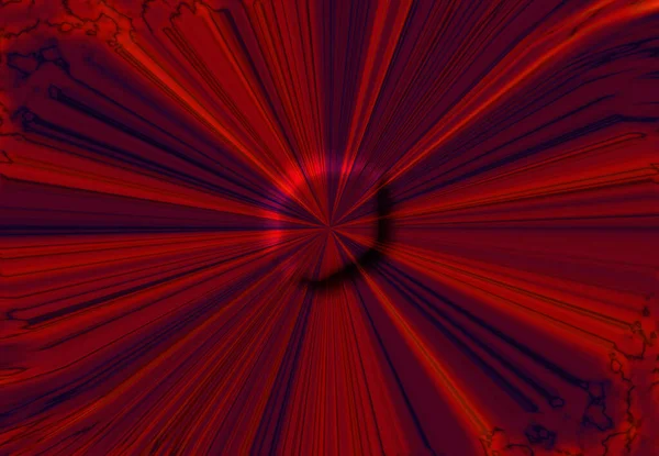 Illustrazione Astratta Rossa Con Strisce Che Vanno Centro — Foto Stock