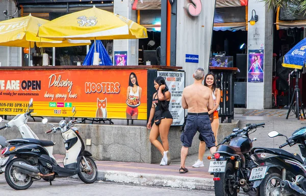 Pattaya Thailand Jun 2021 Street Scene Flirt Area Pattaya Thailand — Stock fotografie