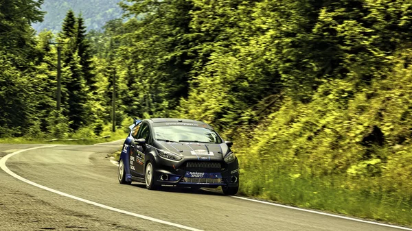 Transfagarasan Road Roménia Janeiro 2021 Imagem Campeonato Romeno Rali — Fotografia de Stock