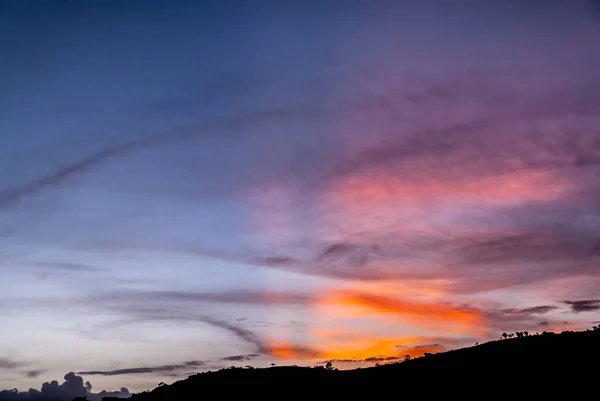 Sunset Guatemala Pollution Free Sky Multicolored Clouds — Foto de Stock