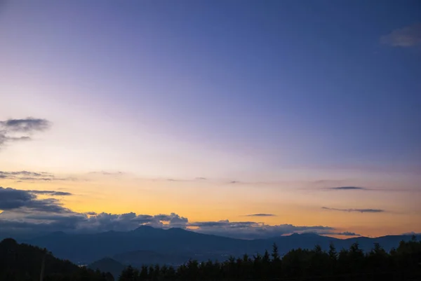 Sunset Guatemala Pollution Free Sky Multicolored Clouds — Foto de Stock