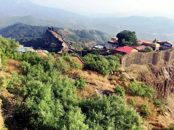 Vista Pueblo Indio Fondo Los Bosques Montaña —  Fotos de Stock