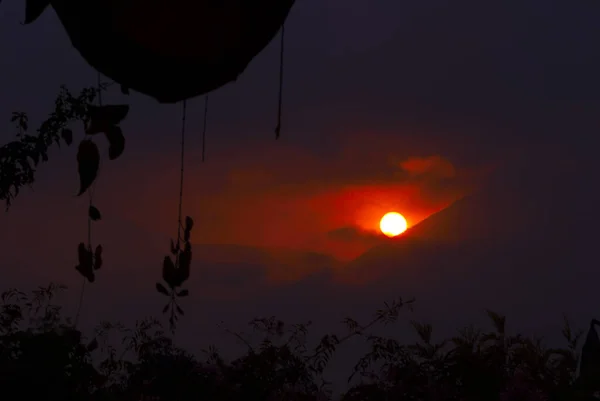 Sunset Guatemala Pollution Free Sky Multicolored Clouds — Stock fotografie