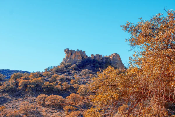 Beau Plan Coteaux Secs Sous Ciel Bleu — Photo