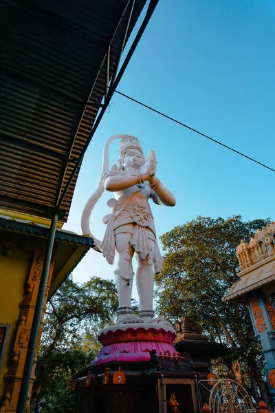 Plan Vertical Angle Bas Une Statue Traditionnelle Chinoise Sous Ciel — Photo