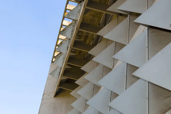 Building Structure Guatemala City Facade Made Concrete Modern Linear Design — Foto de Stock