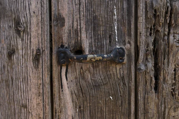 Vecchia Struttura Legno Finestre Porte Intemperie Dal Tempo Con Crepe — Foto Stock