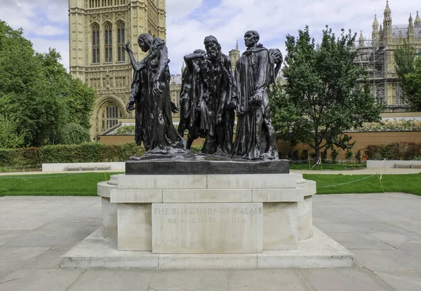 London United Kingdom Aug 2015 Rodin Sculpture Burghers Calais Which — Foto Stock
