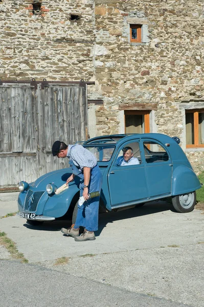 Lyon France Jun 2015 Retro Classic Car Citroen 2Cv French — Stock Photo, Image