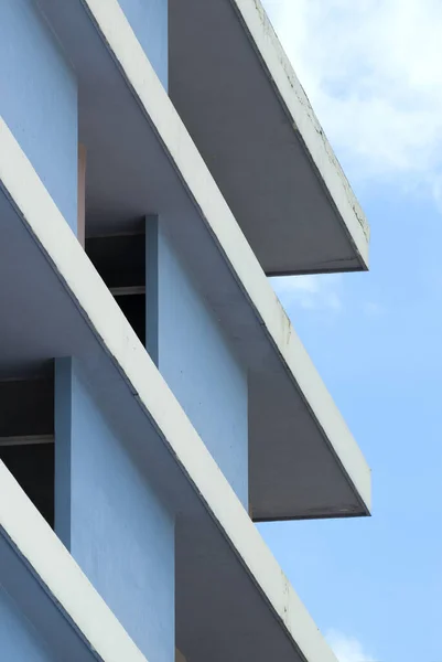 Building Structure Guatemala City Facade Made Concrete Modern Linear Design — Stock Fotó