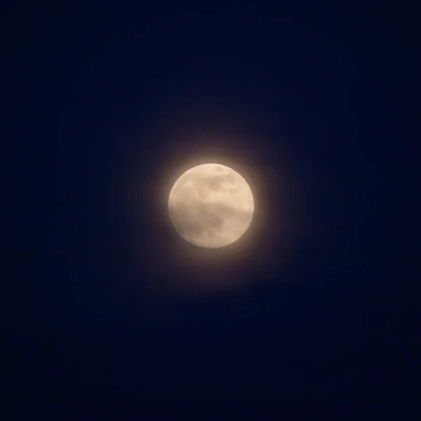 Een Prachtig Uitzicht Volle Maan Nachts — Stockfoto