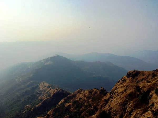 Aerial Shot Lonavala Mountain Range Mumbai Maharastra India — Photo