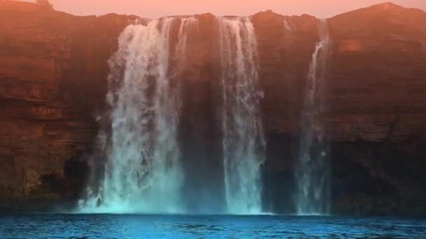 Krásný Vodopád Horách — Stock video
