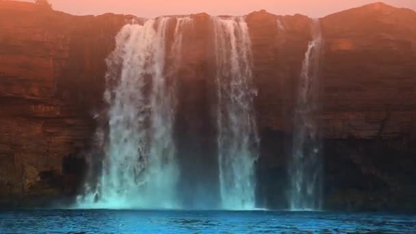 Bella Cascata Montagna — Video Stock