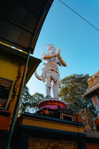 Vertical Low Angle Shot Traditional Chinese Statue Blue Sky — Stock Photo, Image