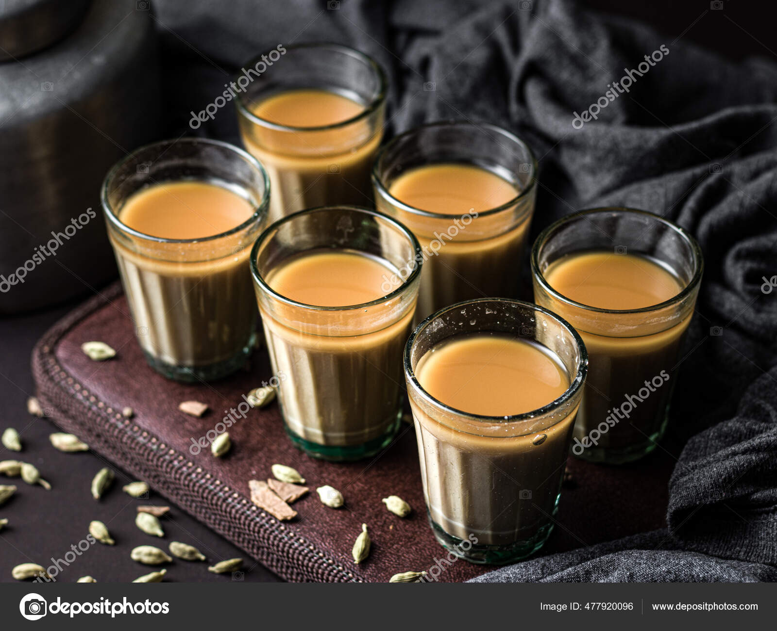 Indian Chai Glass Cups Stock Photo by ©Wirestock 477920096