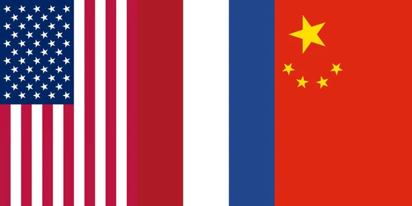 Usa Netherlands China Flags Backgrounds — Stock Photo, Image