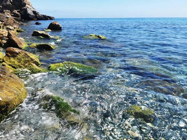 Playa Enmedio Cabo Gata Vacker Sommardag Almeria Medelhavet Spanien — Stockfoto