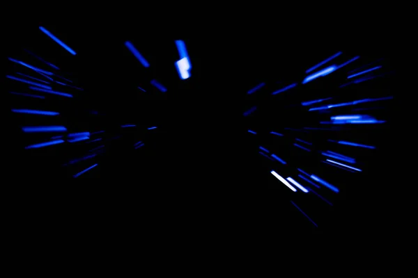 青い光爆発 長時間露光の絵 — ストック写真