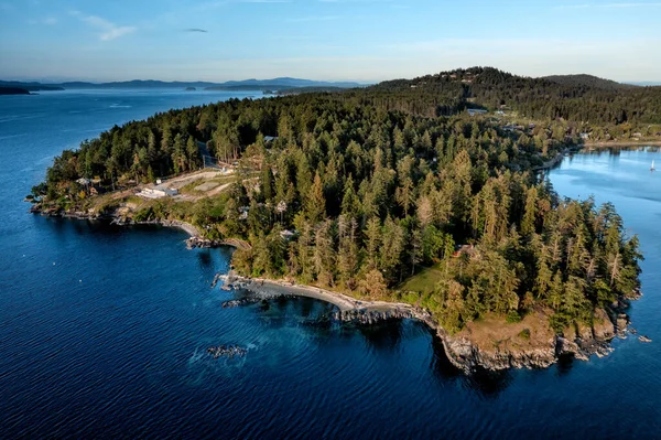 Aerial Shot Moses Point North Saanich Vancouver Island Canada — Stock Photo, Image