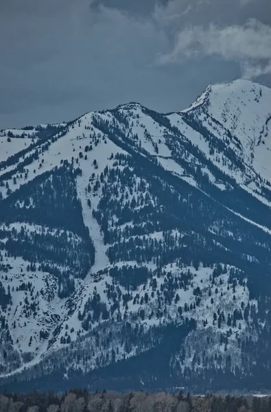美国怀俄明州西北部的大蒂顿国家公园里 白雪覆盖的山脉令人惊叹 — 图库照片