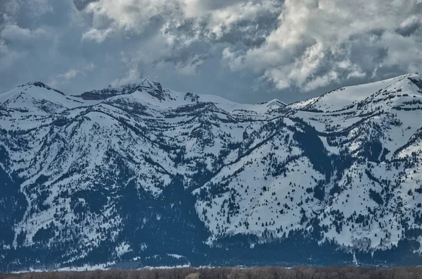 Die Atemberaubenden Schneebedeckten Berge Grand Teton National Park Nordwesten Wyomings — Stockfoto