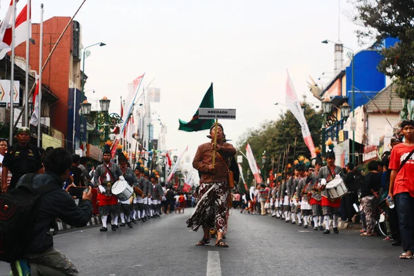 Yogyakarta Indonésia Outubro 2015 Marcha Palácio Yogyakarta Evento Yogyakarta Cultura — Fotografia de Stock