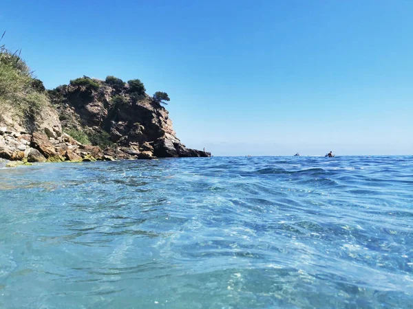 Playa Enmedio Cabo Gata Piękny Letni Dzień Almeria Morze Śródziemne — Zdjęcie stockowe