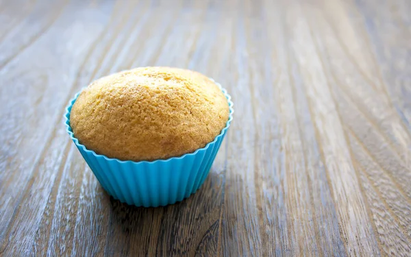 Closeup Shot Cupcake Wooden Table — Stock Photo, Image