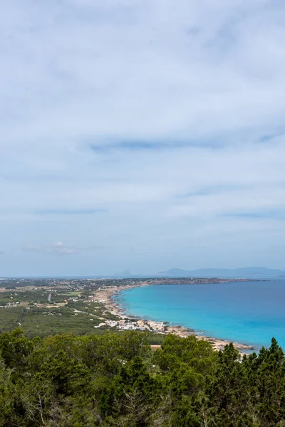 Vertical Shot Coastline Formentera Island Spain — Stock Photo, Image