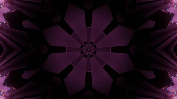 Eine Darstellung Glühender Lila Geometrischer Formen Vor Dunklem Hintergrund — Stockfoto