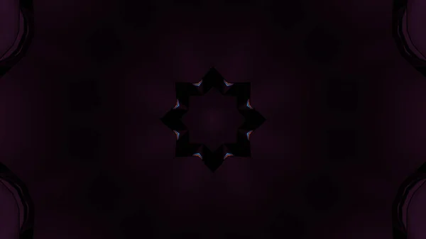 Рендеринг Геометрических Фигур Сияющими Фиолетовыми Огнями Тёмном Фоне — стоковое фото