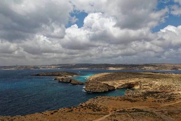 Letecký Snímek Comino Island Maltě — Stock fotografie