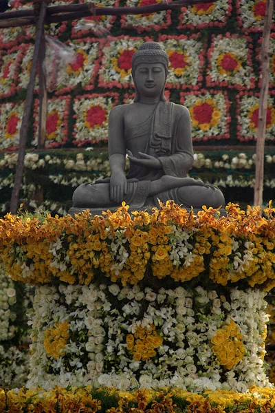 Lalbagh Bengaluru Hindistan Asya Daki Süslü Çiçek Platformu Ile Ilgili — Stok fotoğraf