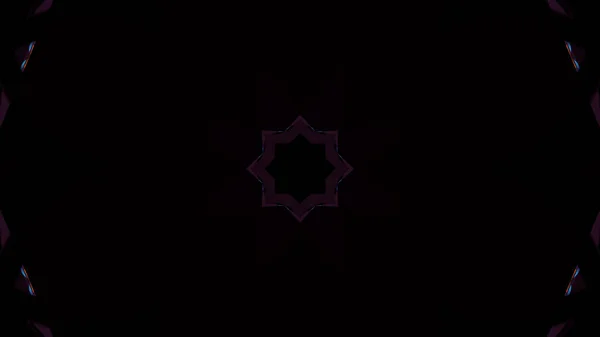 Rendering Glowing Purple Geometric Shapes Dark Background — Stock fotografie