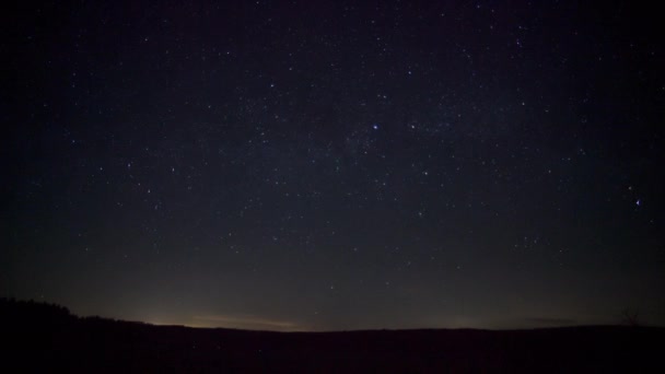 Hermoso Cielo Nocturno Con Estrellas — Vídeos de Stock