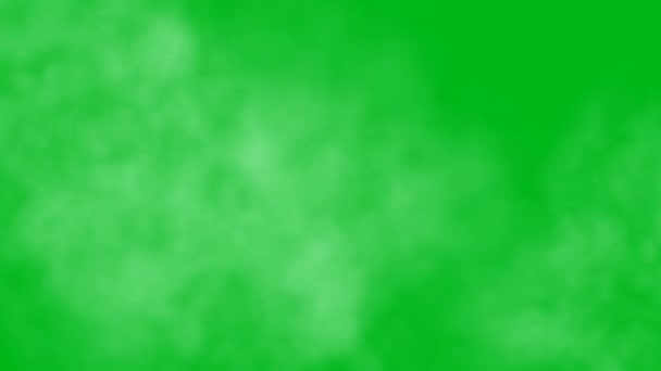 Nuvole Bianche Sfondo Verde — Video Stock