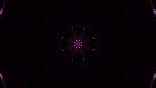 Rendering Glowing Purple Geometric Shapes Black Background — Stock Photo, Image