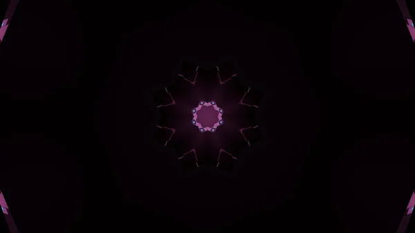 Rendering Glowing Purple Geometric Shapes Dark Background — Stock fotografie