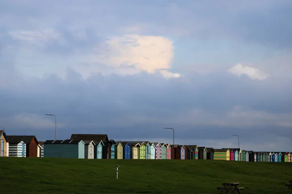 Primo Piano Case Sulla Spiaggia Multicolore Brighton Beach Melbourne — Foto Stock