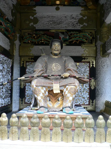 Estátua Shogun Ieyasu Santuário Toshogu Nikko Japão — Fotografia de Stock