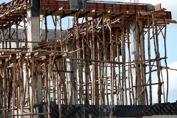 Closeup Shot Building Construction Stage — Stock fotografie