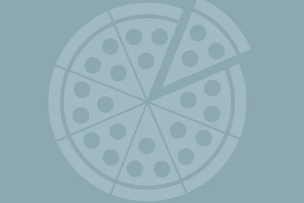 Pepperoni Pizza Light Blue Background — Zdjęcie stockowe