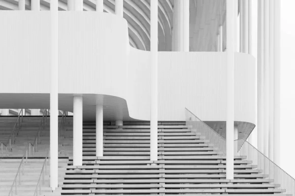 Grayscale Shot Architectural Details Matmut Atlantique Stadium Bordeaux France — Zdjęcie stockowe