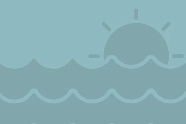 Eine Hellblaue Abstrakte Illustration Der Sonne Über Dem Meer — Stockfoto