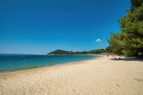 Holidays Greek Islands Koukounaries Beach Skiathos Island Greece World Famous — Fotografia de Stock