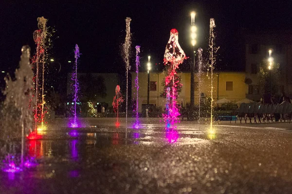 Colorful Fountains Amusement Park — 스톡 사진