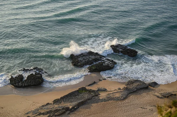 High Angle View Wild Coast Sea — Foto de Stock